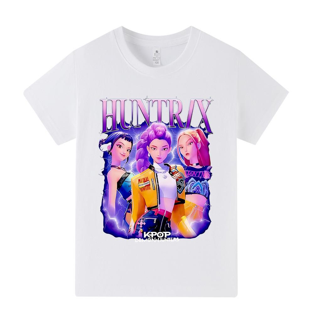 A1228 Kids Boys Girls Kpop Rumi Zoey Mira Print Short Sleeves T-shirt