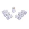 100Pack Clear RJ45 Cat6 Connectors, 8P8C Passes Through Ends For UTP Cabling 24-26AWG Networking Wire Replacement
