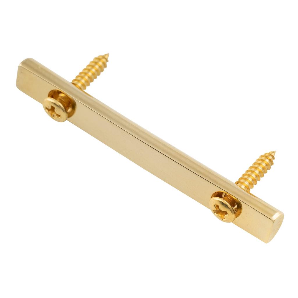 Musiclily Pro 48mm Brass String Retainer Tension Bar Floyd Rose Type Tremolo Unit for Electric Gold Guitar,