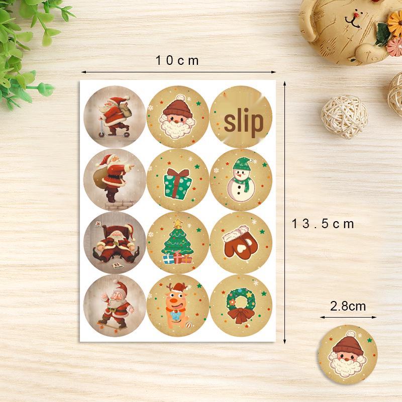 2.8” Christmas Seal Stickers for Gift Wrapping, DIY Party Decor, and Journals