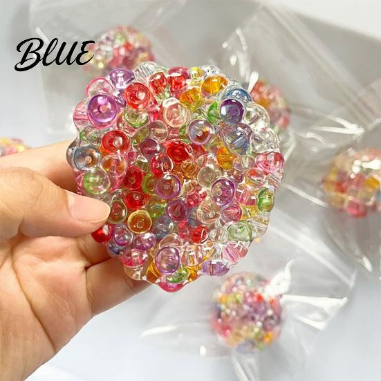 Tactile Stimulation Ball 2/3/5Pcs Bead Filled Stress Anxiety Relief Beaded Squeeze Colorful Toy Portable Travel Soft TPR Textured Sensory Fidget