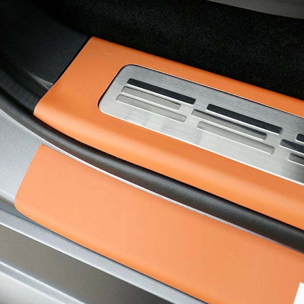 For Haval H9 2nd 2024 2025 Car Interior Door Welcome Threshold PU Leather Cover Stickers Auto Modified Styling Accessories