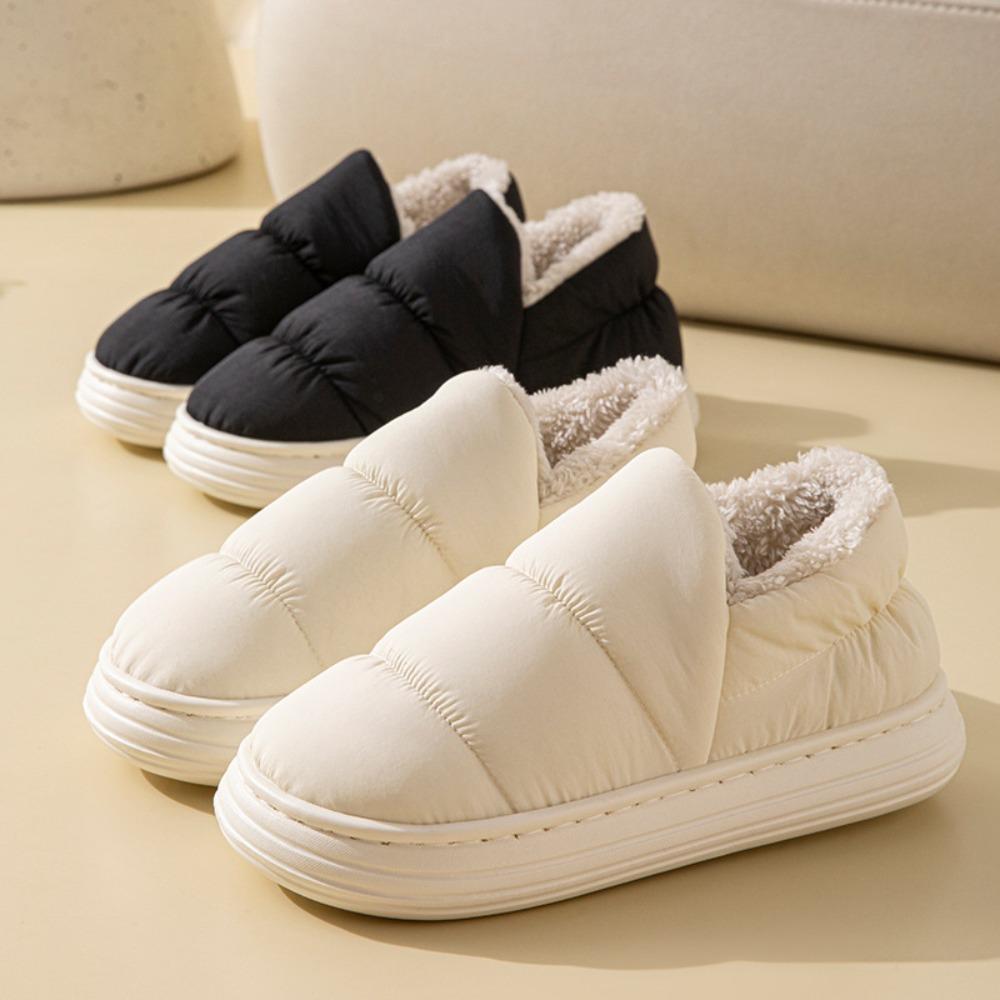 Cotton Slippers for Women In Autumn and Winter, Home Non-slip Plus Velvet Couple Cotton Slippers for Men In Winter