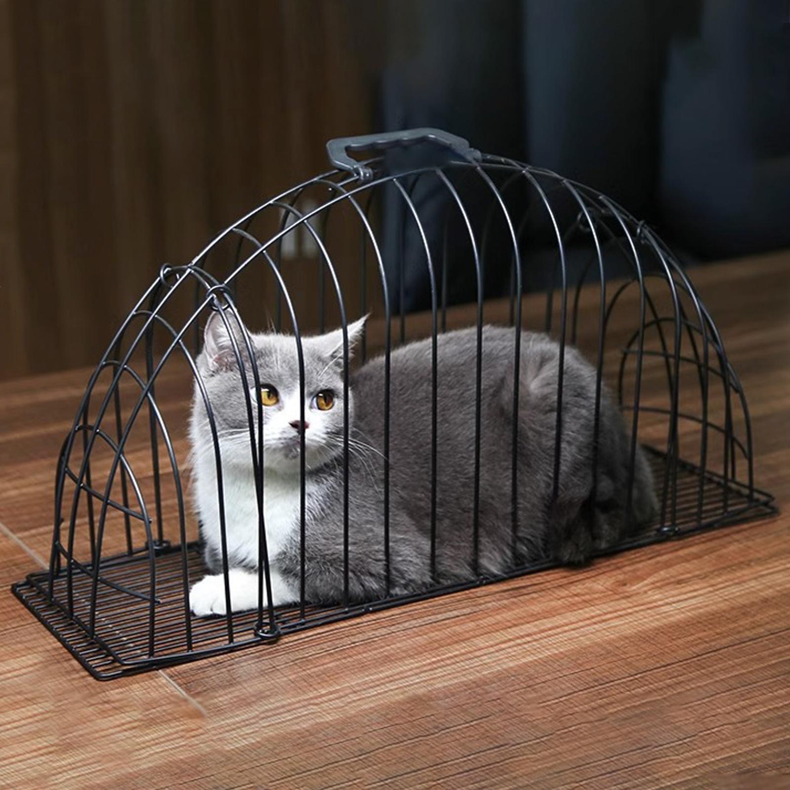 

Cage For Cat Anti-Scratch Grooming Cage For Cats Mesh Metal Tool For Pet Washing Grooming Travel Car Ride Home Puppy Indoor S