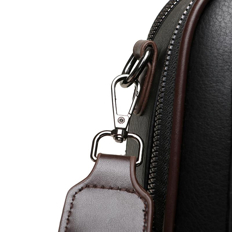 Klassische kleine Leder-Umhängetasche Vintage Boston Bag mit Reißverschluss und Nieten-Details Ideal für den täglichen Gebrauch, Arbeit, Einkaufen und Treffen mit Freunden