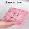 4Pcs Shower Drain Hair Catcher Square Plastic Sink Strainer Anti-Clog Bath Tub & Kitchen Filter Trap Prevent Clogged Pipes Hair Guard