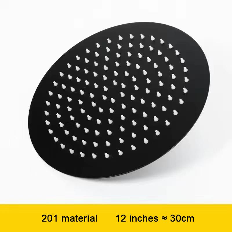 Pressurized Rain Shower Head Stainless Steel Square Round Large Water Outlet 4/6/8/10/12 Inch Options Available for Enhanced Bat