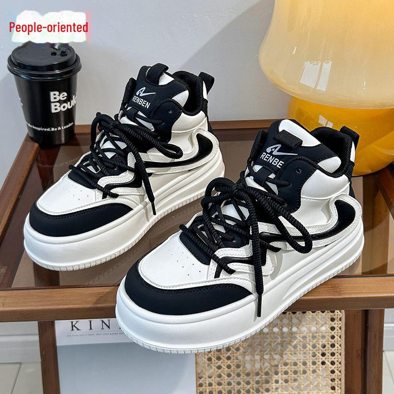 2025 Spring White Platform Sneakers for Women - Korean Style Casual Sports Shoes S6102051