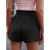 VEZFAA Damenmode, lässig, einfarbig, bedruckt, Sport-Shorts mit hoher Taille