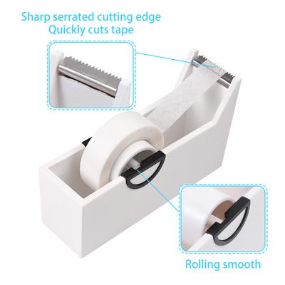 3Pcs Solid Color Tape Dispenser, ABS Tape Holder, Office Stationery, Adhesive Fastening Supplies, Desk Tape Stand