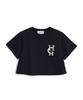 HARDCORE HAPPINESS Hch Embroidered Crop T-Shirt_Black