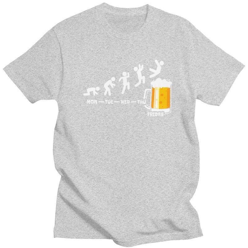 Custom Weekend Week Beer Fridays T Shirt for Men 100 Cotton Tshirt Leisure Tees Short Sleeves Tshirts
