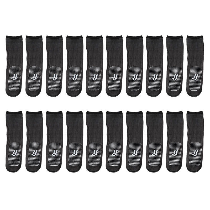 10 Pairs Invisible Anti-Slip Crystal Silk Thin Socks Sheer Ankle Socks Non-marking Dotted Rubber Massage Bottom Short Stockings