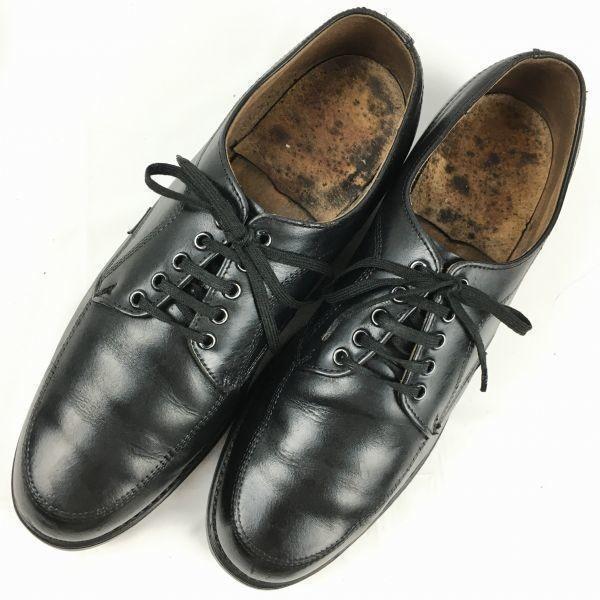 Rare USA Vintage WORK AMERICA Postman Shoes U-Tip Business Shoes Black Size 10AA Men's(USED)