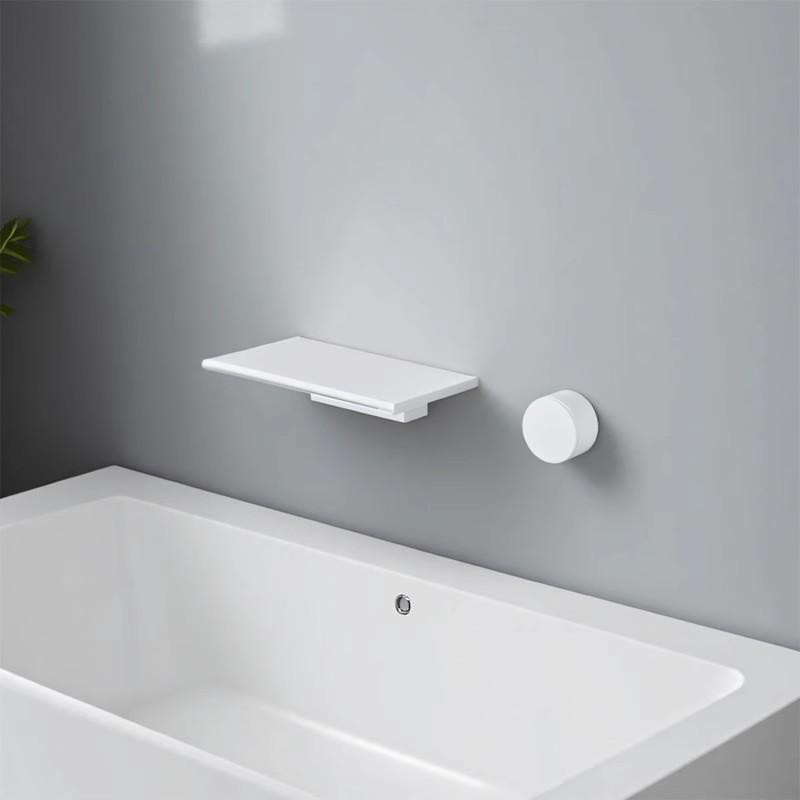 New Bathroom Faucet Basin Faucet Wall Mounted Sink Faucet Lavotory Faucet Basin Taps Hot Cold Waterfall Mixer Tap Crane
