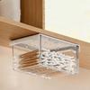 Plastic Drawer Style Storage Box Self Adhesive Large Capacity Under Desk Drawer Organizer Transparent Space Saving