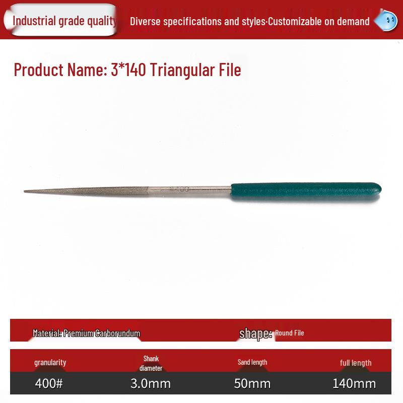 

Lin Guang Diamond Alloy File PTF-10, 3x140mm Flat Oblique File
