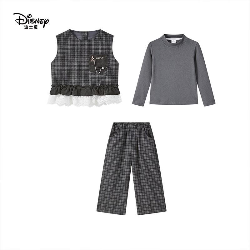 Disney Girls' Three-Piece Casual Lace Trim Set