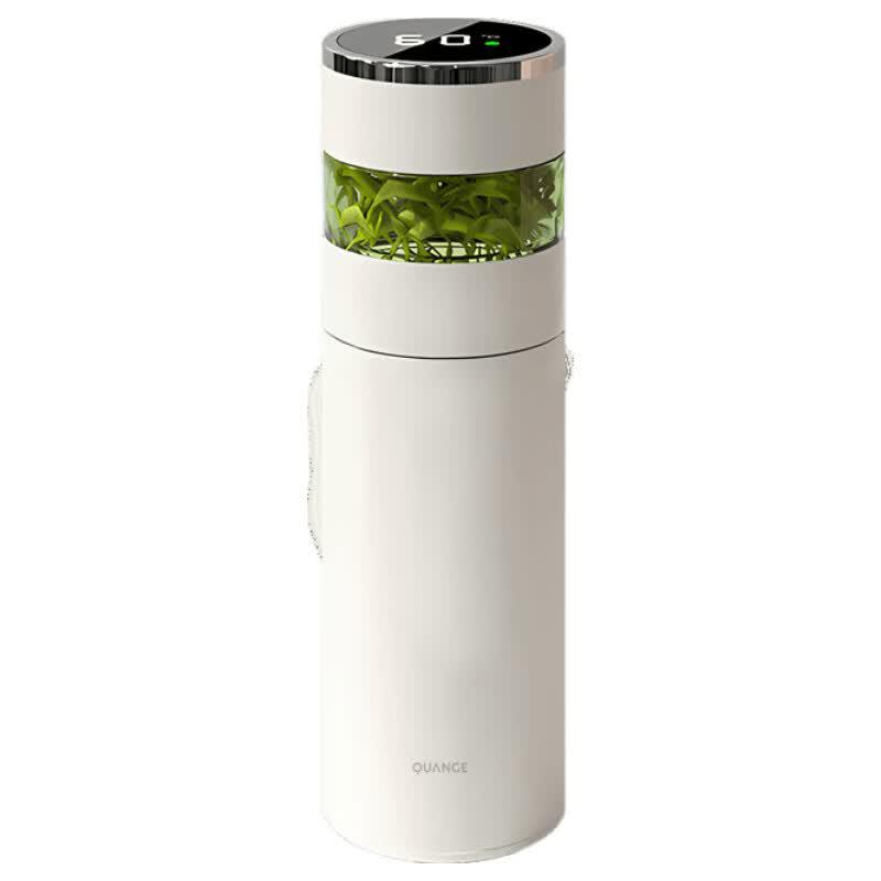 QUANGE 316 Stainless Steel Smart Tea Infuser Insulated Mug with Temp Display
