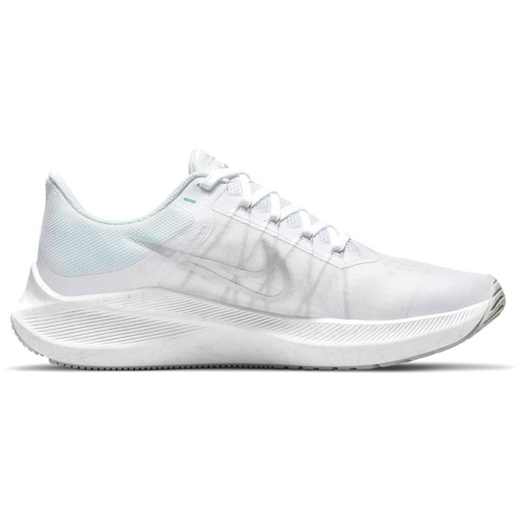 Nike Womens Zoom Winflo 8 'White Metallic Silver' (women's sizes) White / Pure Platinum / Summit White / Metallic Silver Running Shoes CW3421 104