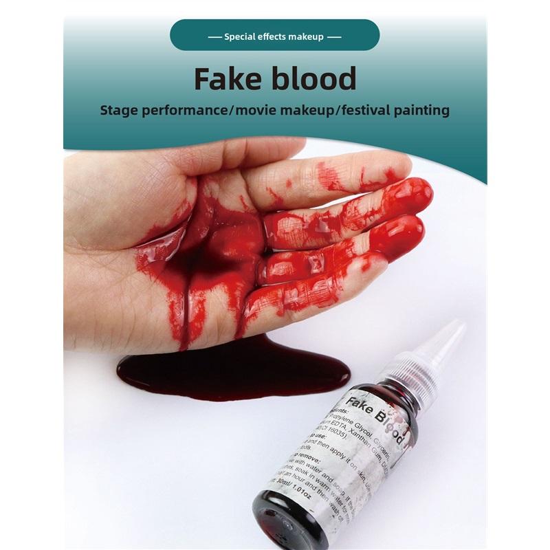2-Pack 60ml Realistic Fake Blood - Premium Formula for Halloween, Vampiro Simulação, Cosplay, Kids Costume & Film Use