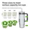 1PCS Ice Cube Tray for Stanley Cup Tumbler Cup Cylinder-Shaped Silicone Ice Mold with Lid for Stanley Cup Accessories