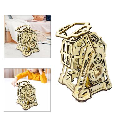 Wooden Gears Spining Wheel Building Set DIY Toy for Puzzle Enthusiasts Creative Assembly Gears Model