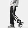 Men's Autumn Corduroy Contrast Color Sweatpants Vintage Warm Track Pants Streetwear Loose Casual Stripe Trousers