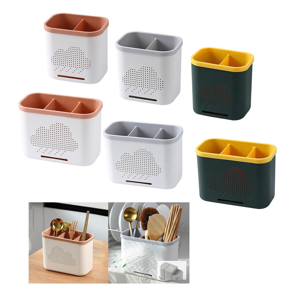 Drain Cage Detachable Tableware Organizer Fork Case for Household Restaurants Pantry