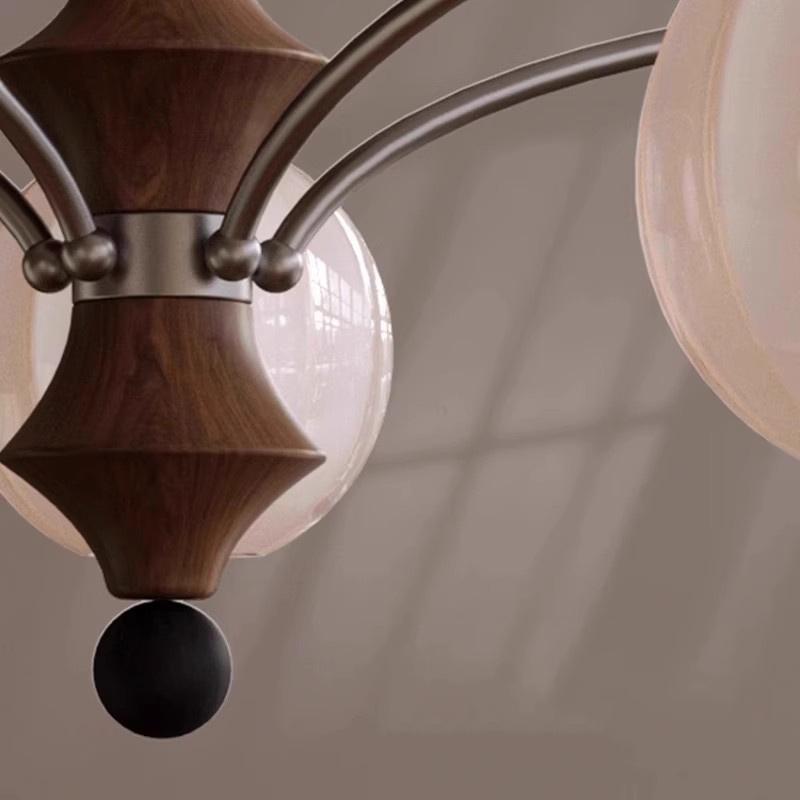 Amerikanischer Retro-Stil Schlafzimmer-Kronleuchter Französisch Vintage Massivholz Designer-Stil Künstlerische Beleuchtungskörper