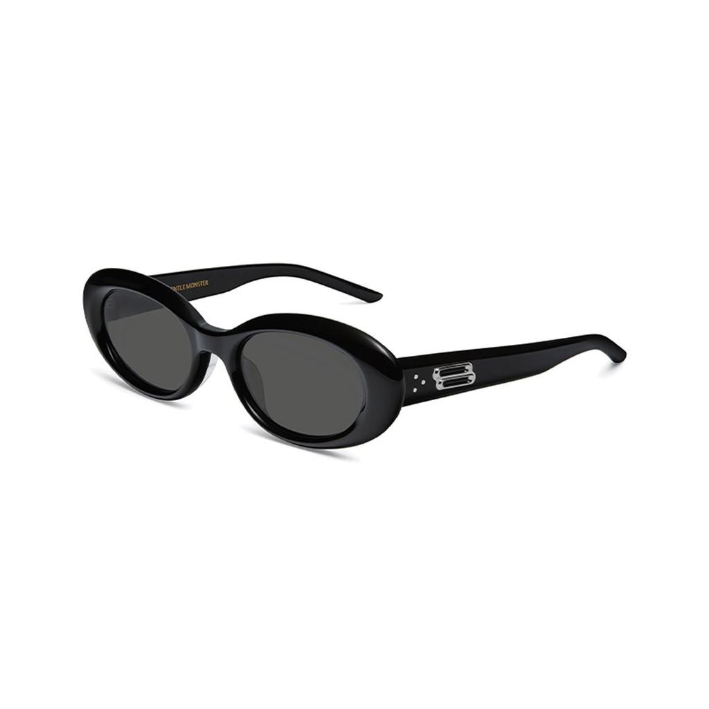 Gentle Monster Cat Eye Sunglasses With Metal Logo Unisex sunglasses Black MOLTA-01