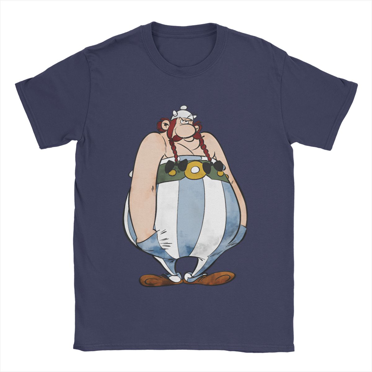 

Футболка Asterixs And Obelixs Мужская Винтажная из Чистого Хлопка Футболки с Круглым Вырезом и Коротким Рукавом Новинка Топы 4XL