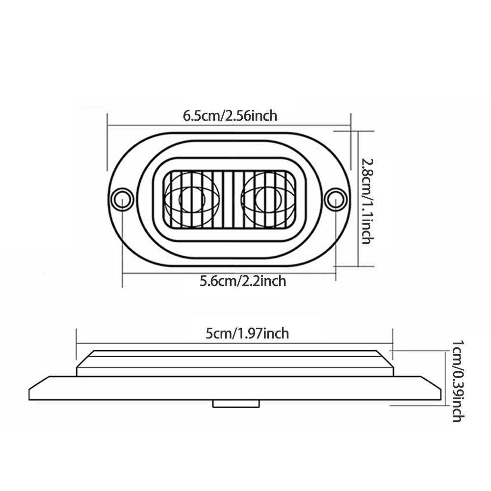 2LED Trailer Truck Side Marker Lights Waterproof Car Lorry Truck Van Bus Safety Warning Signal Light Emergency Lamp