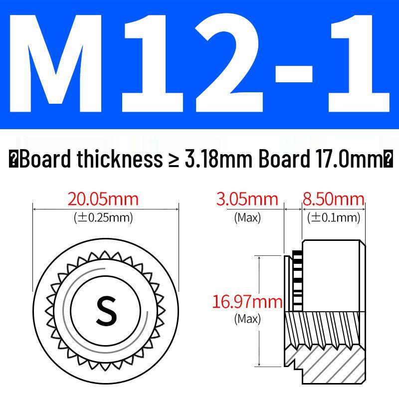 Galvanized Sheet Metal Rivet Nut S-M2-M12