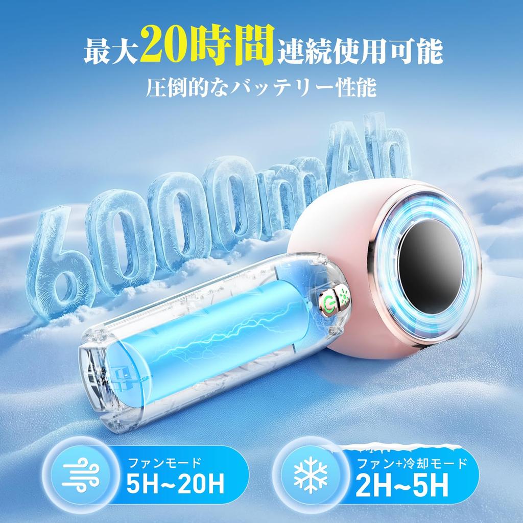 SSYFEI Handheld Fan with Cooling Plate Second Instant 28000 RPM Super Powerful Small Desktop Portable Up to 20 Hours of 5 Airflow Quiet Heatstroke