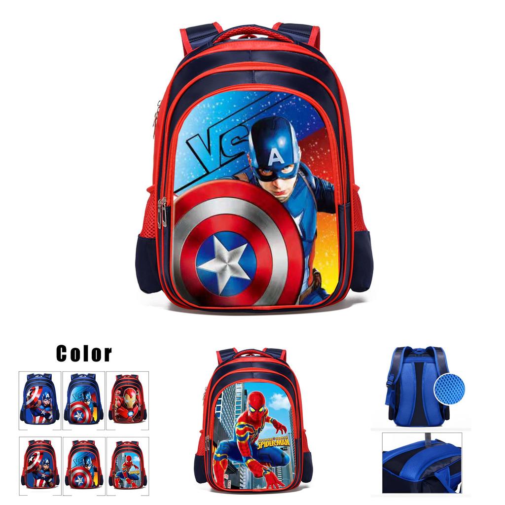 Marvel Avengers Kids Backpack Set With Iron Man Captain America Spider-man Perfect For Any Adventure!