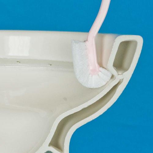 Azuma TK Toilet Brush, PI, 36cm Long, Pink, Thoroughly Cleans the Toilet Bowl's Backsplash