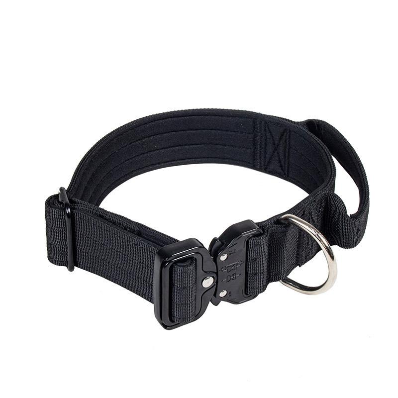 Dog Collar Leash Set Nylon Tactical Dog Collars Rugged Durable Zinc Alloy Buckle Thicken Soft Lining Collar For Medium Big Dogs