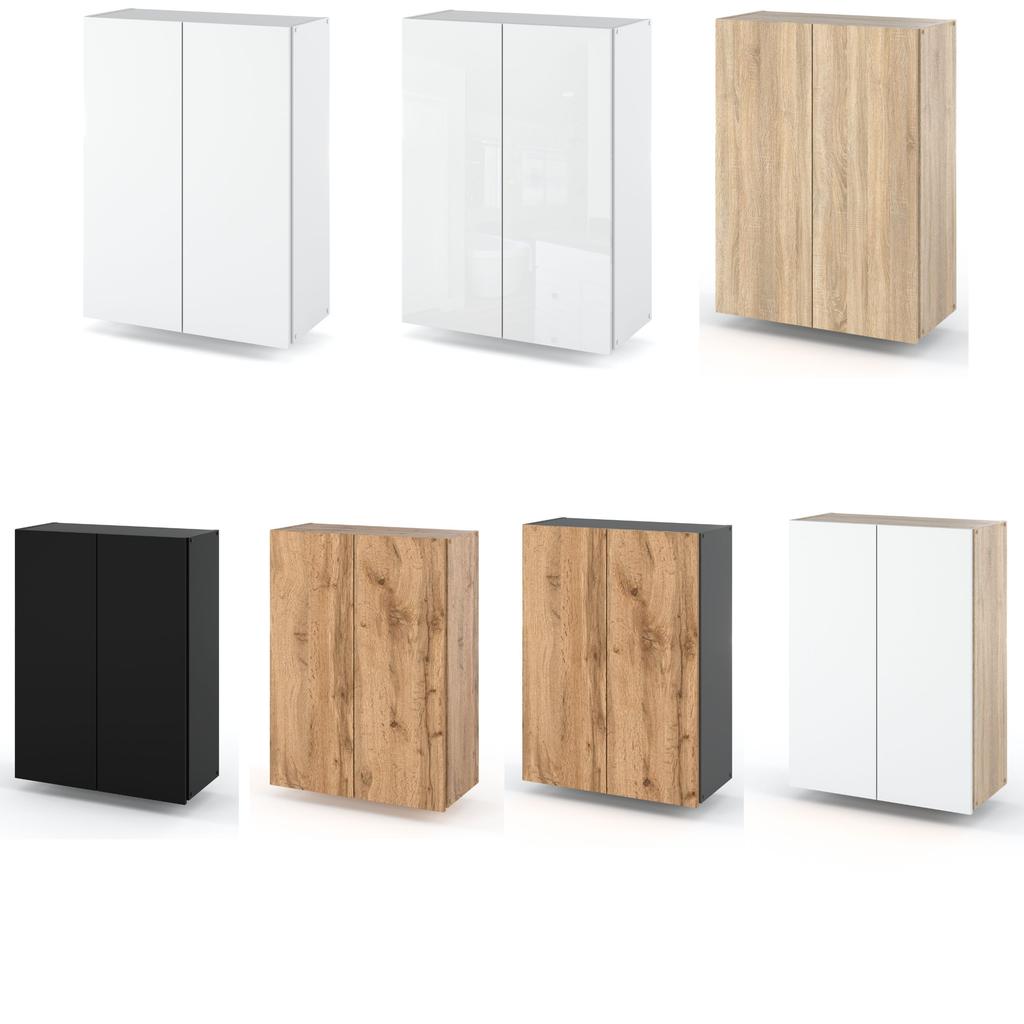 Wall-hung Bathroom Cabinet 60 Cm Bathroom Column for the Bathroom, Oak Wotan