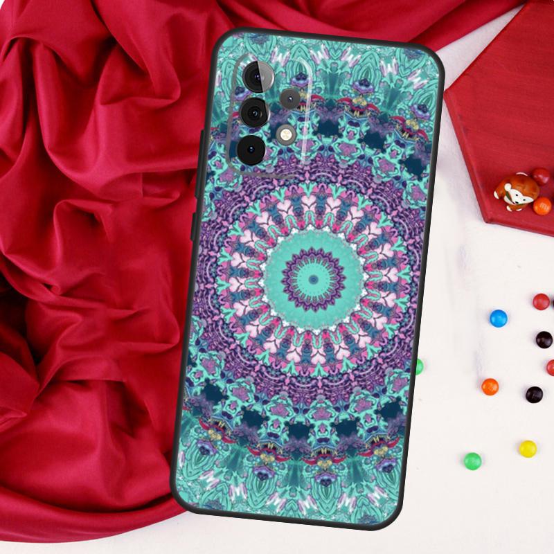 Floral Flower Mandala Design For Samsung Galaxy A15 A55 A53 A33 A35 A22 A32 A52 A54 A34 A14 A56 A36 A26 A16 A05 A06 Case