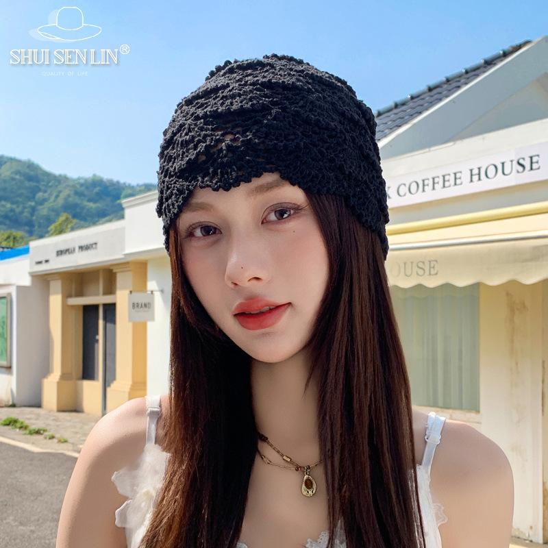 Pălărie Slouchy de Damă Tricotată Manual cu Model Shell Subțire de Primăvară și Vară