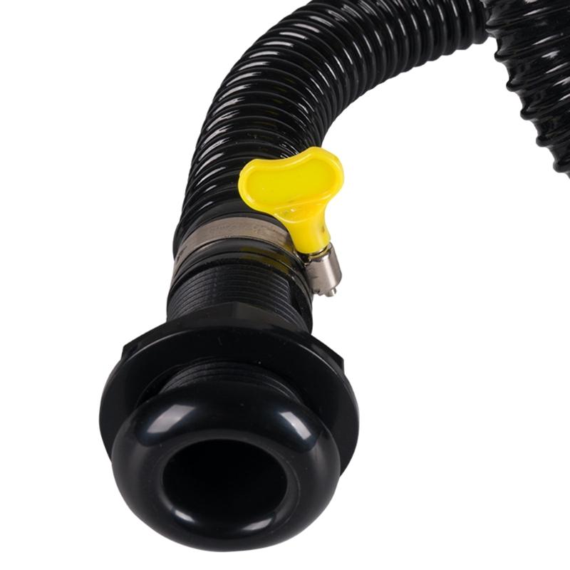 Thru Hull Fitting Marine Through Hull Fitting Drain Fit 1'' Hose Straight Thru-Hull Exhaust Scupper Thru Drain Connector