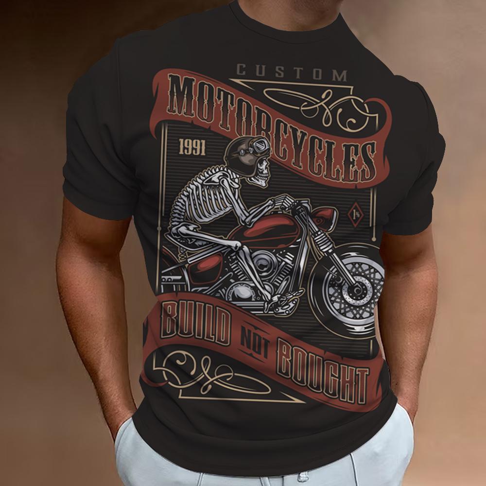 

Футболка с принтом мотоцикла 3d, мужская летняя повседневная мужская футболка, модная мужская одежда, ретро свободные футболки большого размера для мужчин, топы 3XL