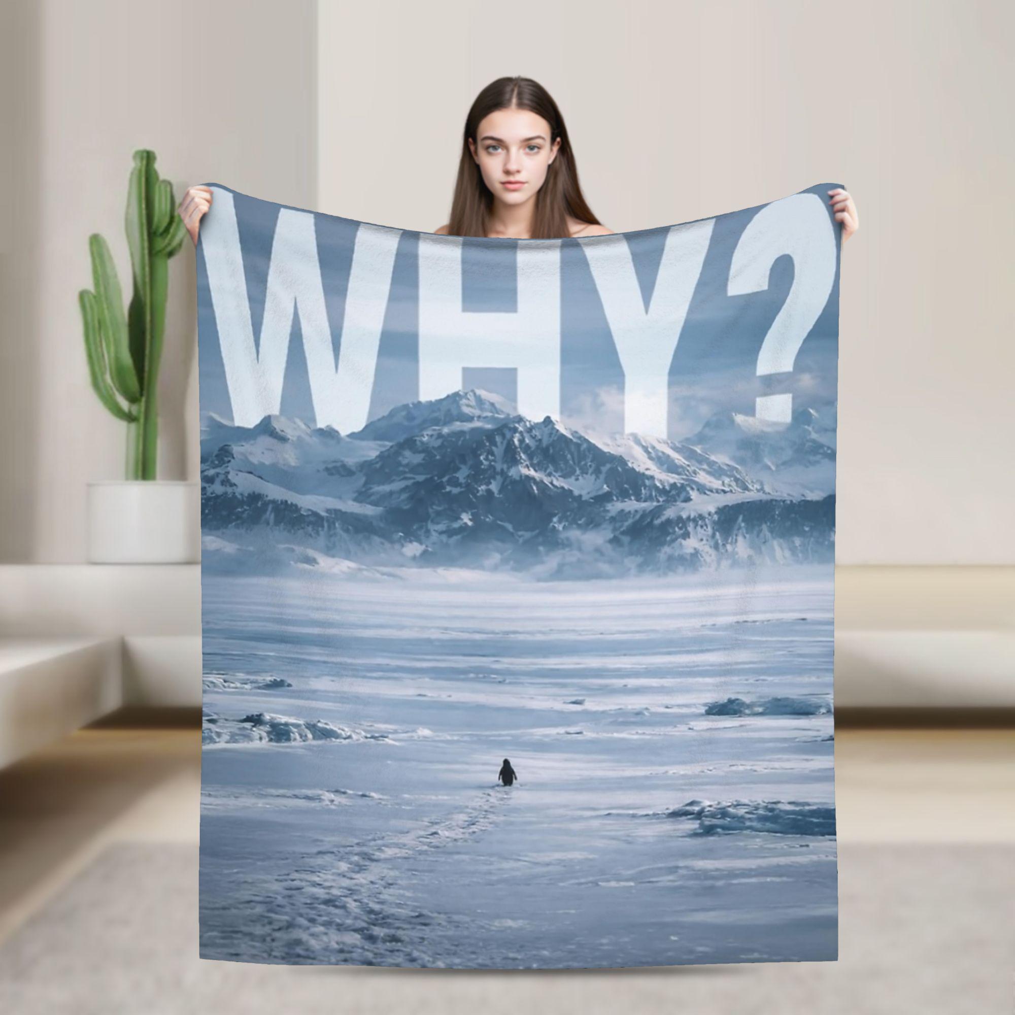 Nihilist Penguin Meme But Why Blanket Coral Fleece Plush  Super Soft Throw Blanket for Bed Bed Rug 75X95CM