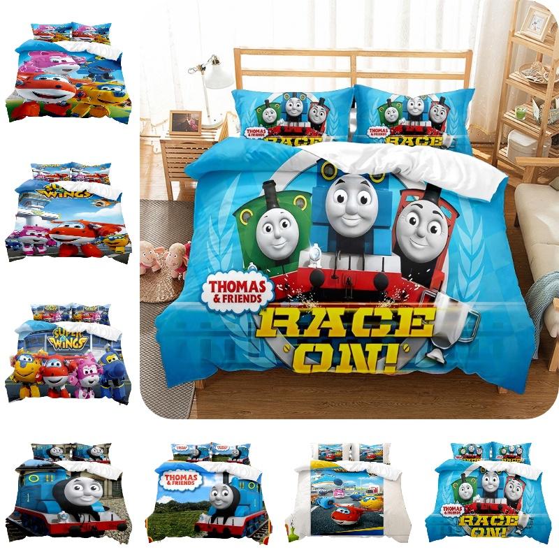 High-quality Thomas Cartoon Digital Print Bedding Set Flower Pattern Suitable For 1.8m Bed