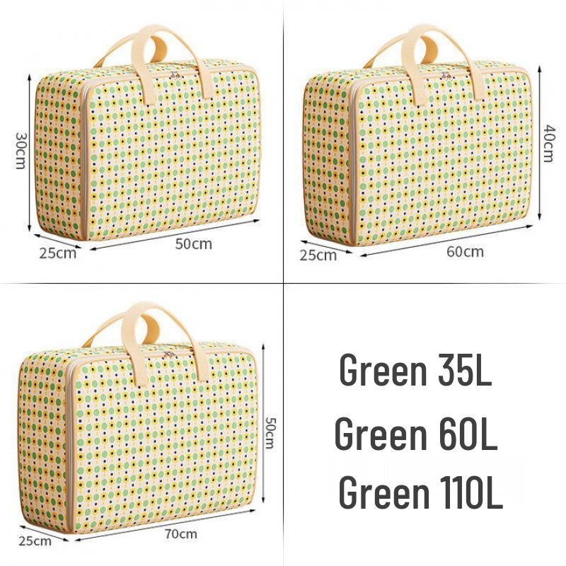 Large Floral Polka Dot Travel Storage Bag for Luggage and Quilts