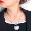Hip Hop Love Pendant Copper Inlaid Zircon Trend Necklace Earring Set Chain Banquet Full Diamond Set