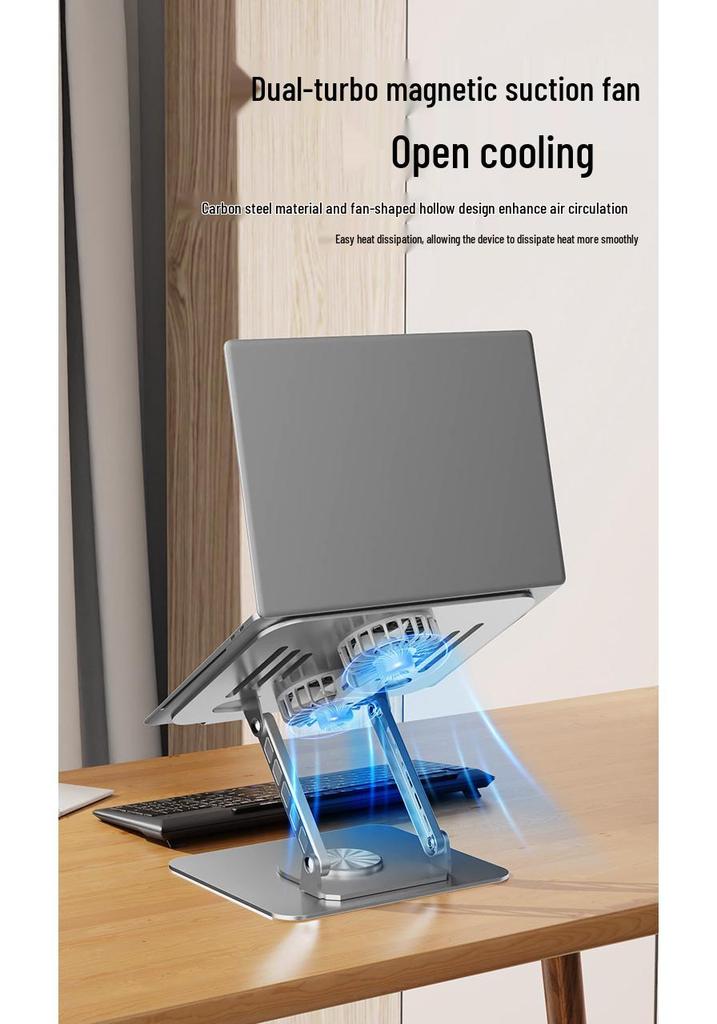 Universal Portable Laptop Stand - Carbon Steel, Non-Slip Silicone, Folding Aluminum Alloy Design