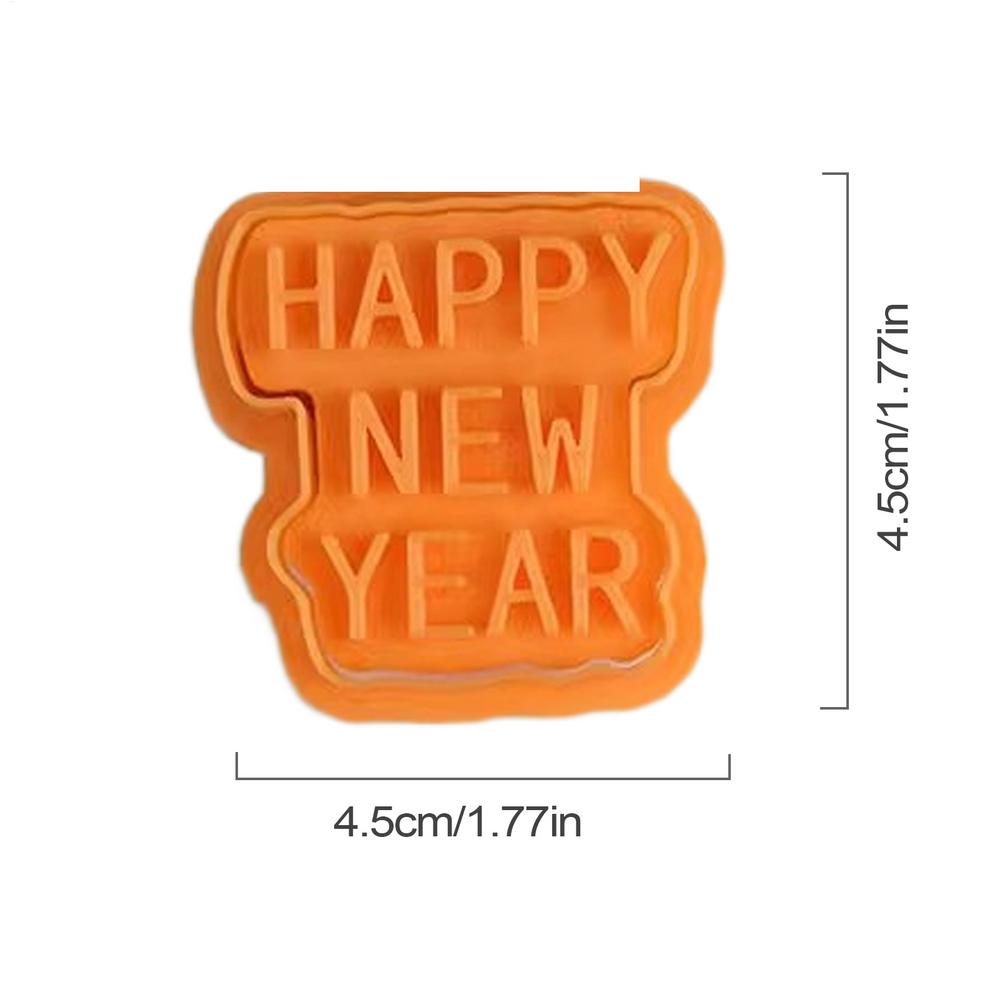 Happy New Year Cookie Stamp Snake Cookie Cutters Stamp Spring Festival Cookie Mould Baking Cutters New Year Shapes Kids Baking