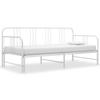 VidaXL Extendable Sofa Bed Frames, White Metal 90x200 Cm